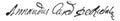 Signature of Armand Jean du Plessis or Cardinal-Duc de Richelieu et de Fronsac 1585-1642, vintage engraving