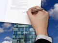 Signature of Business Contract Royalty Free Stock Photo