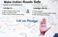 Signature Campaign for road safety ,Hyderabad,India.