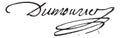 Signature of Charles-Francois Perier Dumouriez 1739-1821, vintage engraving