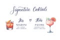 Signature cocktails wedding banner sign