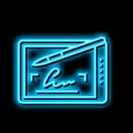 signature digital neon glow icon illustration Royalty Free Stock Photo