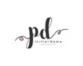PD Signature initial logo template vector. Initial signature logo template. Initial letter logo template for logo identity and