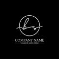 Signature Initial name BS logo design vector, B S Initial handwriting vector illustration