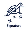 Signature Isolated Vector icon that can easily modified or edit.