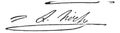 Signature of Louis Lazare Hoche 1768-1797, vintage engraving