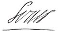 Signature of Louis XIV or Louis the Great or Sun King, King of France 1638-1715, vintage engraving