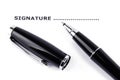 Signature pen isolated macro Royalty Free Stock Photo