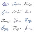 Signature vector set