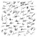 Signatures set. Abstract Business autograph illustration.