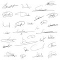 Signatures. Stock illustration. Royalty Free Stock Photo