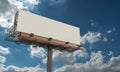 signboard billboard placard empty copy space bluesky background mock up marketing advertisement massage highway commercial