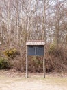 signboard chalk board outside in nature reserve