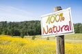 Signboard in the countryside with written