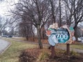 Signboard of the Henry Vilas Zoo in Madison, United States