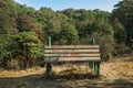 Signboard in forest showing way towards Varsey Rhododendron Sanctuary or Barsey Rhododendron Sanctuary. From Hiley village to Royalty Free Stock Photo