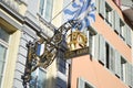 Signboard of hotel in Lucerne, Switzerland.