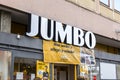 Signboard of Jumbo supermarket at the chain`s Leiden branch, The Netherlands Royalty Free Stock Photo