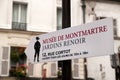 Signboard of Muse de Monmarte, in Paris Royalty Free Stock Photo