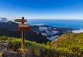 Signboard Pico Ruivo in Madeira Portugal Royalty Free Stock Photo