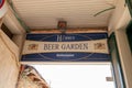 Signboard of the private bar Beer Garden - The Hobbit in Zikhron Yaakov city in northern Israel