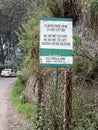 Signboard to protect environment and stop plastic use in Kerala, India