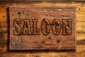 Signboard of saloon