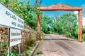 Signboard shows direction of Apcaga Village in Town of Kemaliye