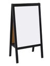 Signboard Stand White board Black frame Menu Shop Royalty Free Stock Photo