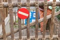 Signboard for stop, no entry for atention Royalty Free Stock Photo