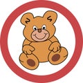 Signboard with teddy bear Royalty Free Stock Photo