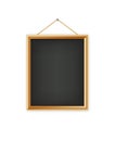 Signboards in a wooden frame hanging . Restaurant menu board. School vector chalkboard, writing surface for text or