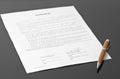 Signed agreement Royalty Free Stock Photo