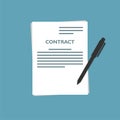 Signed a contract, The form of document Royalty Free Stock Photo