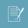 Signed a contract, The form of document Royalty Free Stock Photo