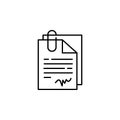 signed contracts line icon. Element of head hunting icon for mobile concept and web apps. Thin line signed contracts icon can be u