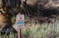 Warning Caution Mountain Lion Sign at the Big Morongo Canyon Preserve