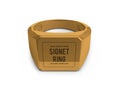 Signet Ring 3D Illustration Mockup Scene