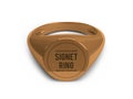 Signet Ring 3D Illustration Mockup Scene