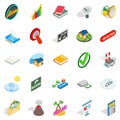 Signifier icons set, isometric style Royalty Free Stock Photo