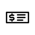 Signing Cheque icon or logo isolated sign symbol vector illustration - high quality black style vector icons Royalty Free Stock Photo