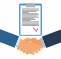 Signing of a contract. Business handshake for deal and teamwork concept. the international cooperation. Royalty Free Stock Photo