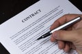 Signing a contract