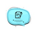 Signing document icon. Contract signature sign. Agreement file. Vector