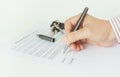 Signing a house rental contract