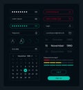 Signing up UI elements kit Royalty Free Stock Photo
