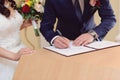 Signing Wedding Contract Royalty Free Stock Photo