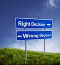 Signle: Right and Wrong decision