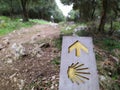 Signpost for the Camino de Santiago Royalty Free Stock Photo