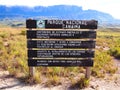 Signpost. Canaima National Park. Venezuela.